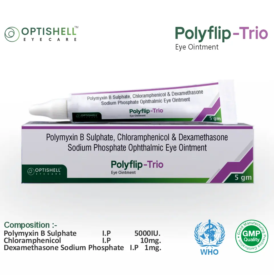Chloramphenicol Dexamethasone Polymyxin B Eye Ointment PCD Pharma Franchise